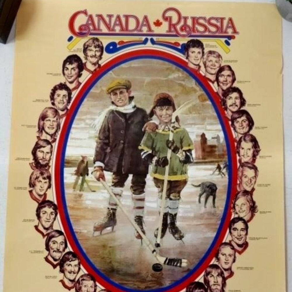 Vintage Team Canada 1974 vs. Russia Hockey Poster